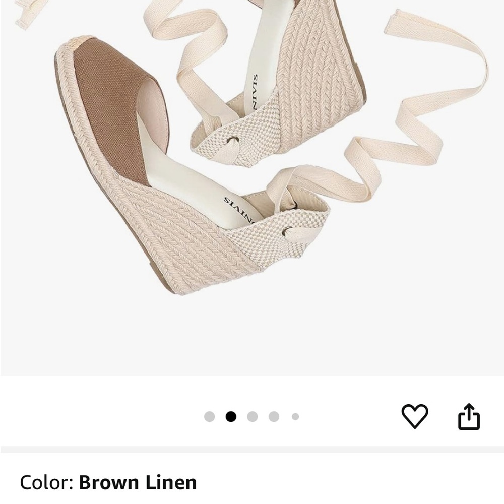 NIB - brown Espadrille Sandal 6.5 - Picture 4 of 5